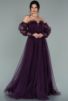 Robe de Soirée Longue Violet ABU2108