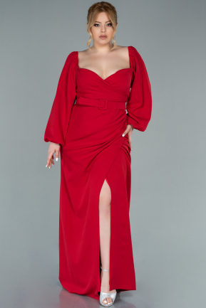 Robe de Soirée Grande Taille Longue Rouge ABU2292