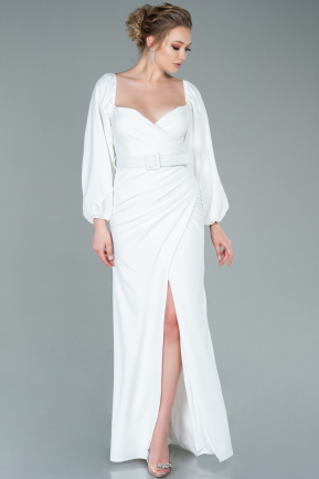 Robe de Soirée Longue Blanc ABU2810