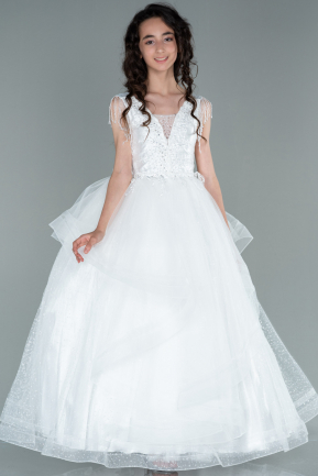 Robe de Mariage Pour Enfant Blanc AN30001