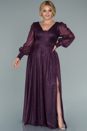Robe Grande Taille Longue Violet ABU2500