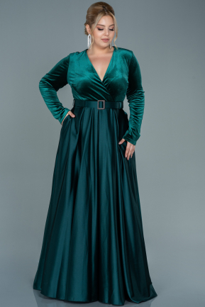 Robe de Soirée Grande Taille Longue Émeraude ABU2615