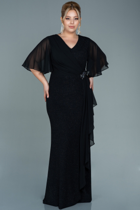 Robe de Soirée Grande Taille Longue Noir ABU2651