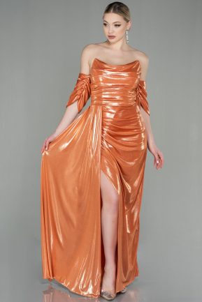 Robe de Soirée Longue Orange ABU2956