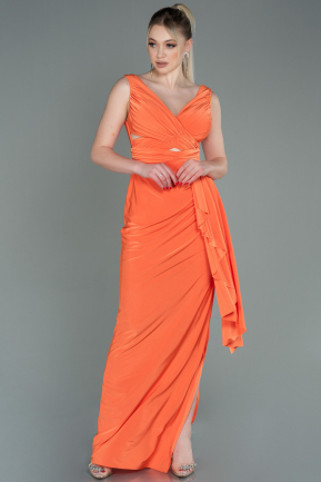 Robe de Soirée Longue Orange ABU3098