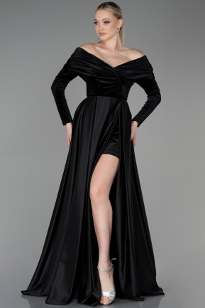 Robe de Soirée Longue Noir ABU2083