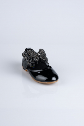 Chaussure D’enfant Cuir Verni Noir MJ4001