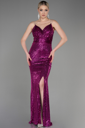 Long Fuchsia Mermaid Evening Gown ABU3768