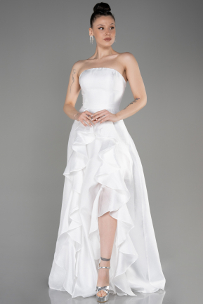 Long White Evening Dress ABU3800