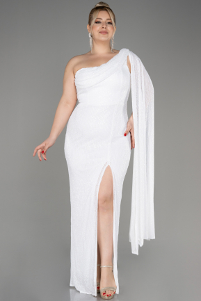 Robe De Mariée Grande Taille Longue Blanc ABU3920