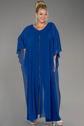 Robe De Invitation Grande Taille Mousseline Bleu Saxe ABT112