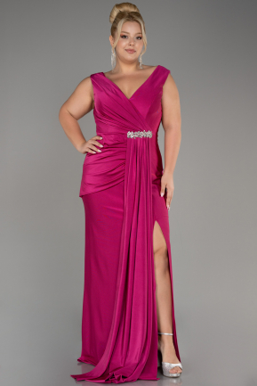 Robe Grande Taille Longue Fushia ABU3737