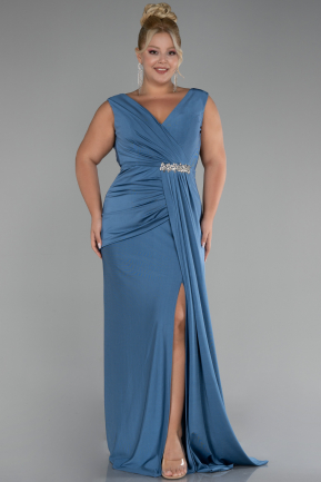 Robe Grande Taille Longue Indigo ABU3737