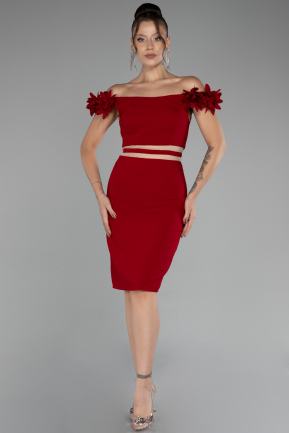 Robe de Cérémonie Courte Rouge ABK2120