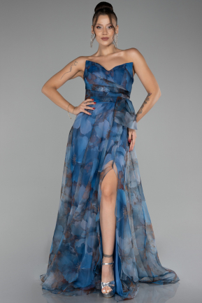 Robe de Soirée Longue Indigo ABU4151