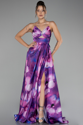 Tenue de Soirée Longue Violet ABU4156