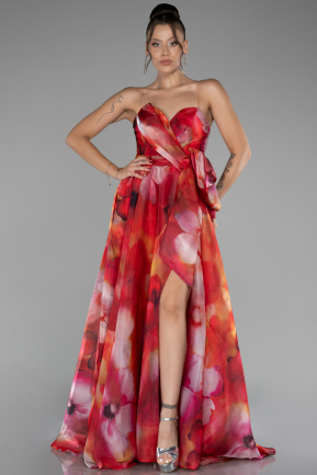 Robe de Soirée Longue Rouge ABU4157