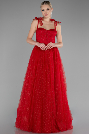 Robe de Soirée Longue Rouge ABU4172