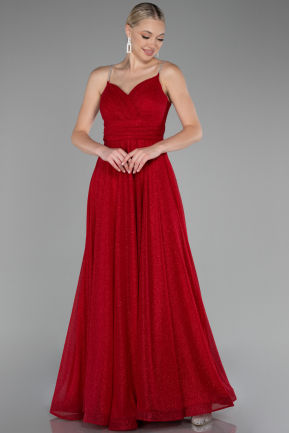 Robe de Soirée Longue Rouge ABU4183