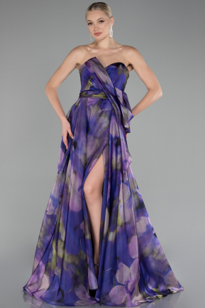 Robe de Soirée Longue Violet ABU4157