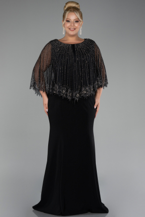 Robe De Soirée Grande Taille Longue Noir ABU4193