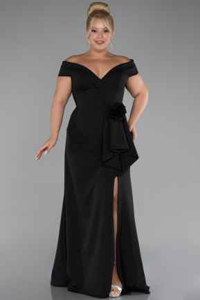 Robe De Soirée Grande Taille Longue Noir ABU4200