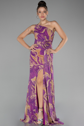 Robe de Soirée Longue Violet ABU4211