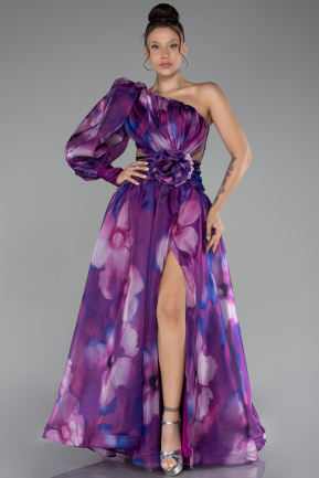 Robe de Soirée Longue Violet ABU4208