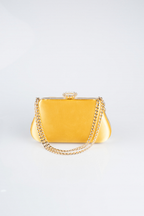 Sac de Soirée Luxe Satin Jaune SH834