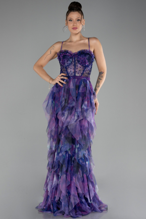 Robe de Soirée Longue Violet ABU4223