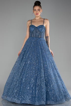 Robe De Soirée Longue Indigo ABU3839