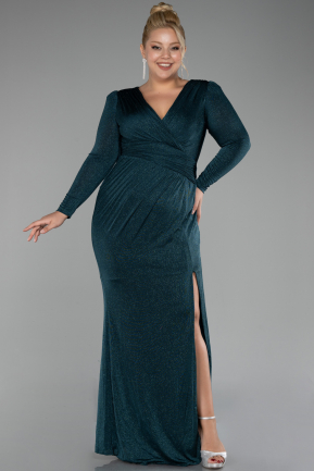 Robe de Soirée Grande Taille Longue Émeraude ABU3544