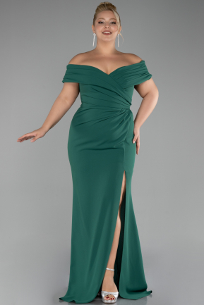 Robe de Soirée Grande Taille Longue Émeraude ABU3172