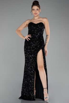 Robe de Soirée Longue Noir ABU4242