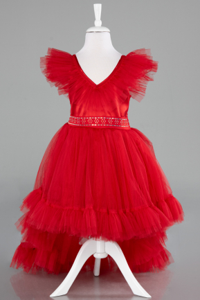 Robe de Soirée Enfants Longue Rouge ABU4239