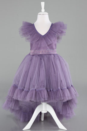 Robe de Soirée Enfants Longue Lavande ABU4239