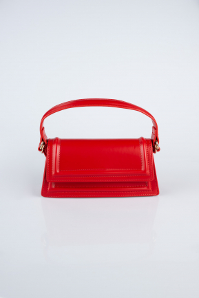 Sac de Soirée Luxe Cuir Rouge KC409