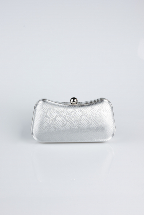 Sac de Soirée Luxe Cristal Argent KC249