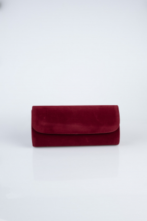 Sac de Soirée Couleur daim Rouge Bordeaux KC202