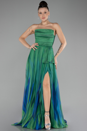 Robe de Soirée Longue Vert ABU4253