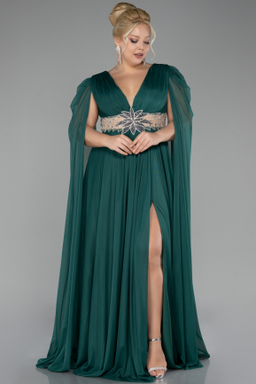 Robe De Fiançailles Grande Taille Longue Émeraude ABU4259