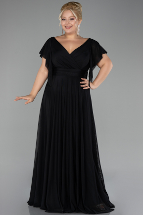 Robe de Soirée Grande Taille Longue Noir ABU4263