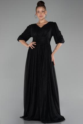 Robe de Soirée Grande Taille Longue Noir ABU4275