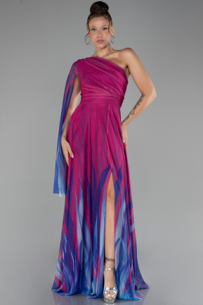 Robe de Soirée Longue Prune ABU4279