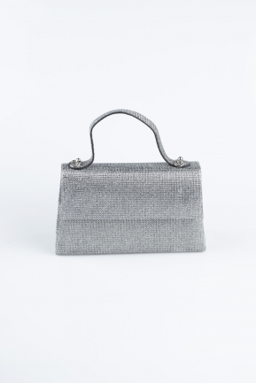 Sac de Soirée Luxe Argenté Platine KC408