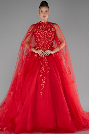 Robe de Soirée Longue Rouge ABU4289