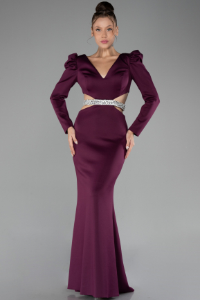 Robe de Soirée Longue Couleur Cerise ABU4297