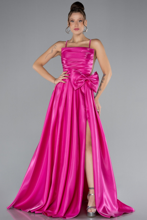 Robe De Soirée Longue Fushia ABU4298