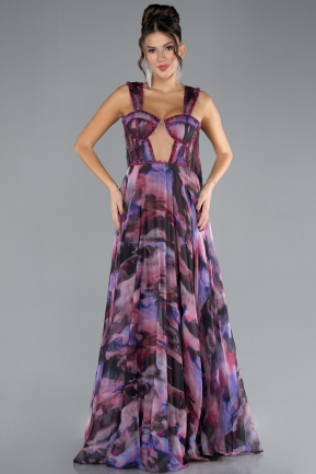 Robe de Soirée Longue Violet ABU4326