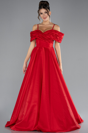 Robe de Soirée Longue Rouge ABU4334